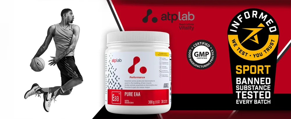 ATP LAB - Pure EAA Powder 300g (Pineapple Coconut Flavour) - EAA Supplement - Essential Amino Acid Powder - Building Muscle Recovery - Pure EAA Powder 300g