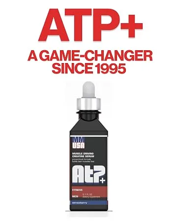 ATP+: Men's Creatine Serum. Maximize Workouts with Enhanced Energy. Boost Muscle Strength & Recovery. Rich in Amino Acids & Vitamins. With Joint Support. Top Pre-Workout Solution. 5.1 Fl Oz Grape - MMUSA ATP+ Creatine Serum, Pre-Workout Supplement, Liquid Creatine, Creatine Monohydrate