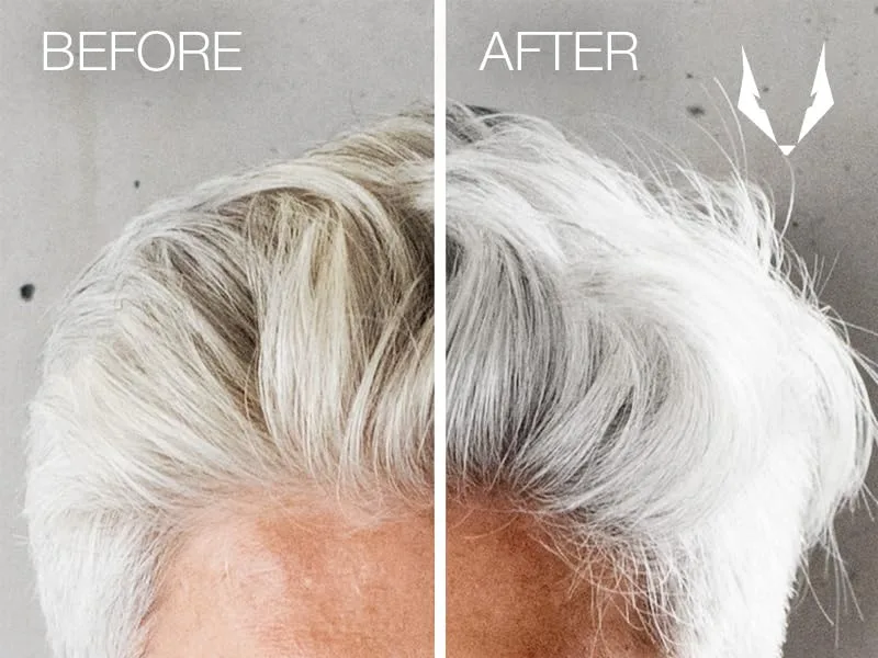 Godefroy Silver Fox Beard and Scalp Shampoo For Gray Hair  - SHAMPOO BEFORE AND AFTER