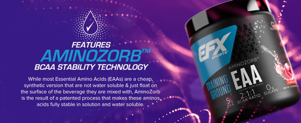 EFX Sports Training Ground EAA | Essential Amino Acids Supplement | Energy & Protein Synthesis | Pre Intra or Post Workout | 40 Servings (Cherry Bomb) Cherry Bomb Pop - EFX EAAs