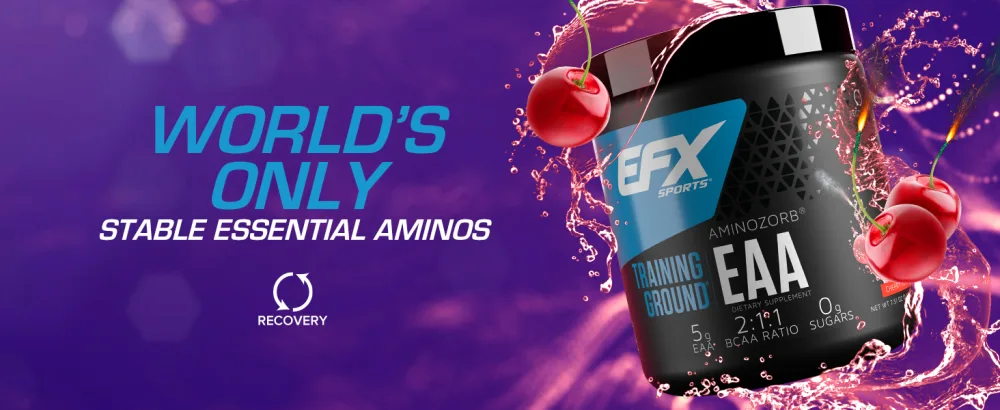 EFX Sports Training Ground EAA | Essential Amino Acids Supplement | Energy & Protein Synthesis | Pre Intra or Post Workout | 40 Servings (Cherry Bomb) Cherry Bomb Pop - EFX EAAs