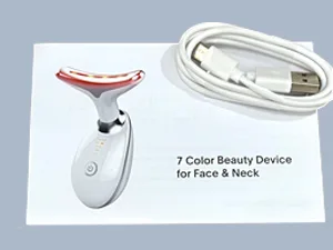 Red-Light-Therapy-for-Face and Neck Red Light Therapy Wand 7 Color Led Face Neck Massager for Skin Care White Glossy White - product information 12