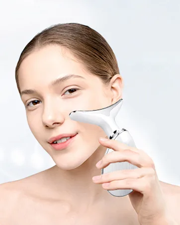 Red-Light-Therapy-for-Face and Neck Red Light Therapy Wand 7 Color Led Face Neck Massager for Skin Care White Glossy White - product information 3