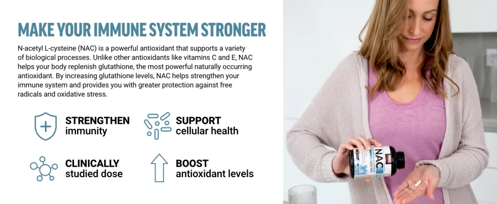 FORCE FACTOR NAC Supplement N-Acetyl Cysteine 600 mg Immune Support Supplement 200 Vegetable Capsules - make your immune system stronger