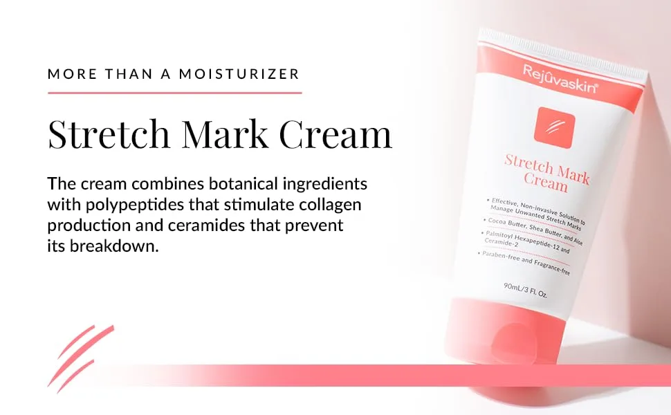 Rejuvaskin Stretch Mark Cream Helps Improve and Prevent Stretch Marks Cocoa Butter Aloe Shea - 3Fl Oz/90mL - Stretch Mark Cream