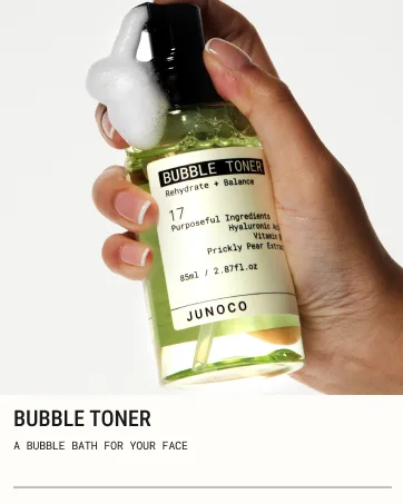 JUNO & Co. Bubble Toner for Face Rehydrating and Balancing Facial Toner 85ml/2.87 Fl Oz - Bubble Toner Focus Image