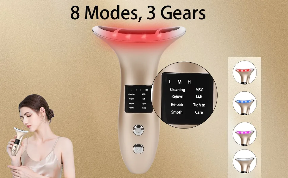 8modes &3 Color face Massager 2 Face/Face Evolution - tool