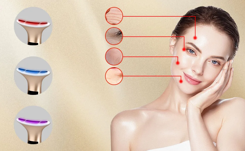 8modes &3 Color face Massager 2 Face/Face Evolution - tool