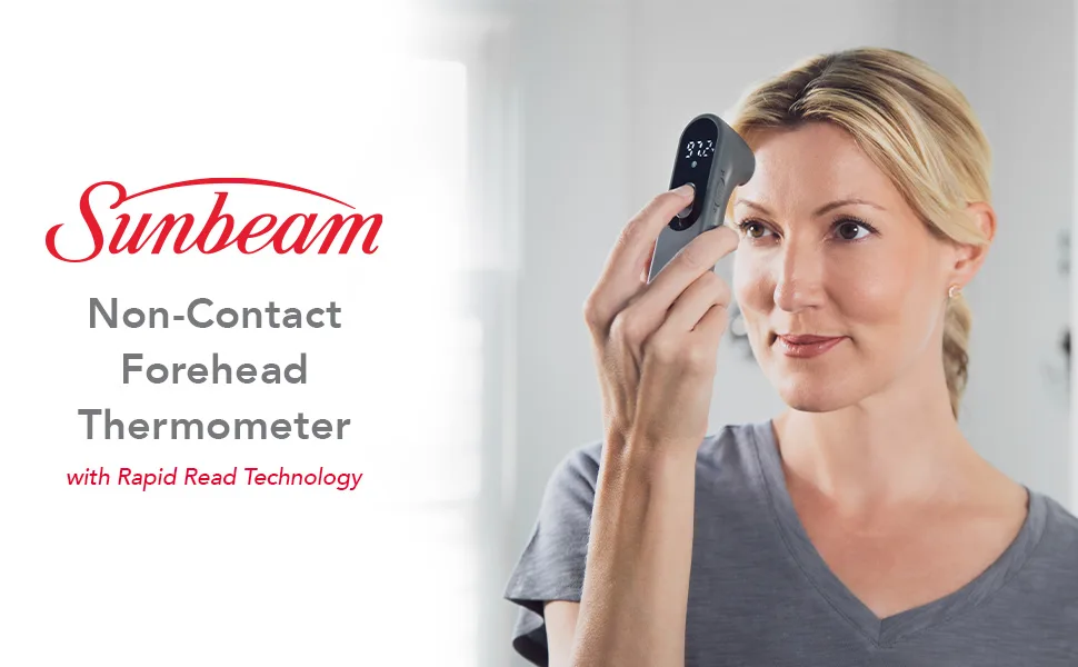 Sunbeam Touchless Body & Object Digital Infrared Thermometer for Adults and Kids, Instant Accurate Reading, Fever Indicator Compact Body + Object - product information 1