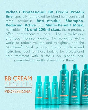 Rich e Professional | Liso BB Cream Kit | Pure Active Ingredients And Extraordinary Shine | (3x) 250 ml / 8.4 fl.oz. - BB CREAM HISTORY
