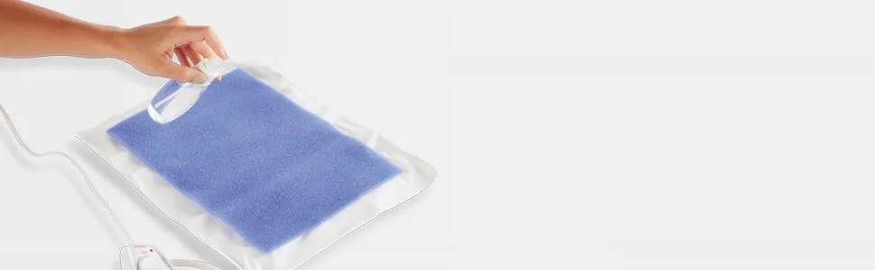 Sunbeam Heating Pad for Back, Neck, and Shoulder Pain Relief with Sponge for Moist Heating Option, 12 x 15", Blue Large Heating Pad - product information 1