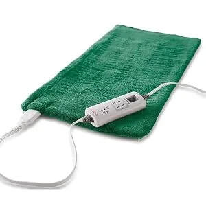 Sunbeam Heating Pad for Back, Neck, and Shoulder Pain Relief with Auto Shut Off and 6 Heat Settings, Extra Large 12 x 24", Green - product information 2