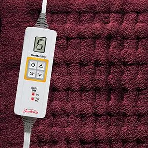 Sunbeam Heating Pad for Back, Neck, and Shoulder Pain Relief with Auto Shut Off and 6 Heat Settings, Extra Large 12 x 24", Green - product information 5