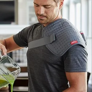Sunbeam Cordless Heating Pad, Portable and Rechargeable for Back, Shoulder, Arm, and Leg Pain Relief, 9.5 x 12", Slate Grey - product information 4