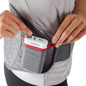 Sunbeam Cordless Heating Pad, Portable and Rechargeable for Back, Shoulder, Arm, and Leg Pain Relief, 9.5 x 12", Slate Grey - product information 6