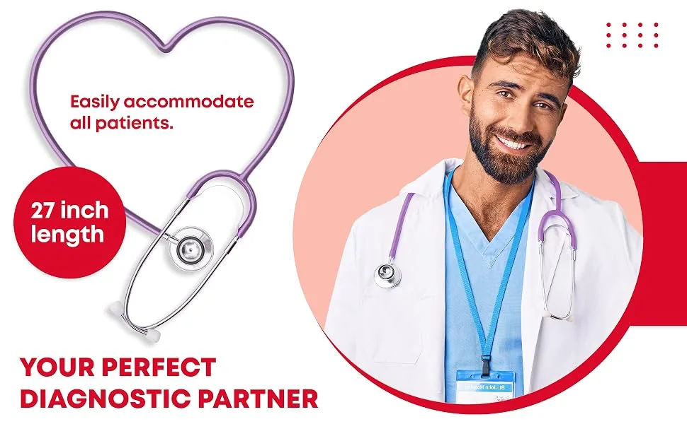 Ever Ready First Aid Dual Head Stethoscope - Lavender - Ever Ready First Aid Dual Head Stethoscope- your perfect diagnostic partner