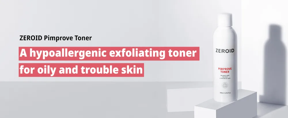 ZEROID Pimprove Toner Korean Dermocosmetic Balanced Care for Oily & Troubled Skin (200 mL) - ZEROID Pimprove Toner