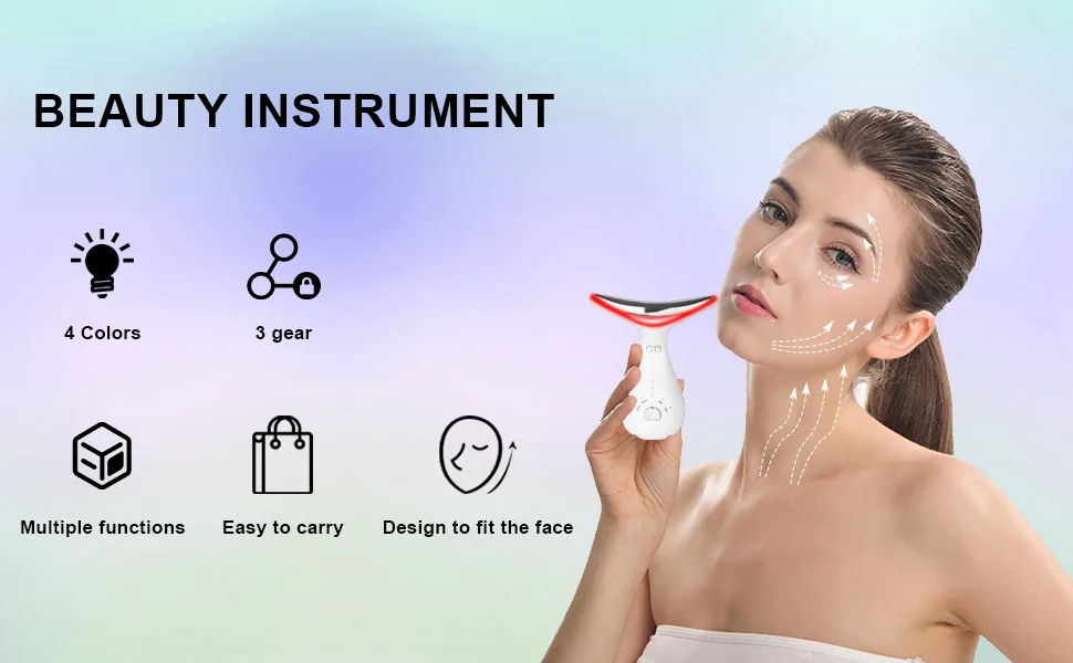 Facial-Massager 4 Color Face Device(4 Modes White) - tool