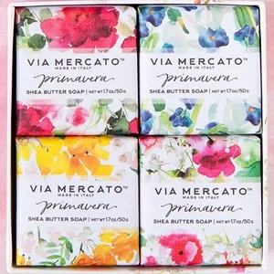 Primavera Spring Collection Mini Candle 3 oz Fresh Herbs 85 Gram Fresh Herbs Mini Candle - Via Mercato Primavera (Spring) Collection Soap Collection Gift Set (4 x 50g) - Spring Flowers.