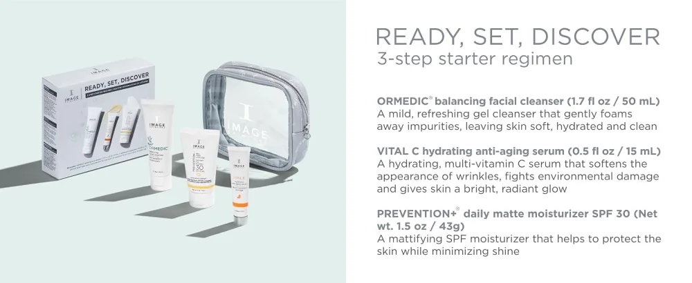 IMAGE Skincare Ready Set Discover 3 Piece Introductory Skin Care Regimen - Ready Set Discover