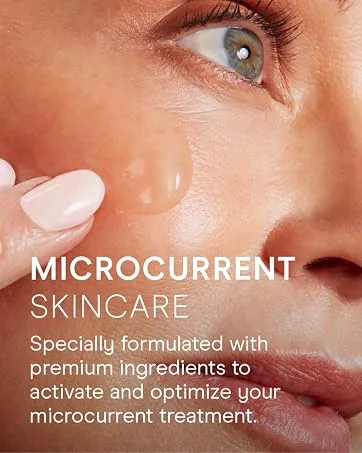 NuFACE Trinity FDA Cleared Microcurrent Facial Device & Wrinkle Reducer Attachment - Microcurrent Device with LED Red Light Attachment - Face Sculpting & Neck Tightening Device + Aqua Microcurrent Gel Trinity and Wrinkle Reducer Attachment - nuface skincare