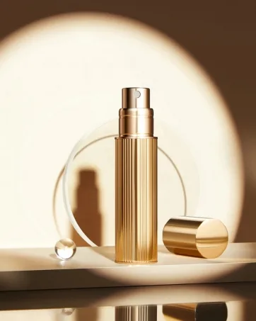 Refillable Portable Mini Perfume Atomizer for Travel 5ml Luxury Empty Leakproof Pump Perfume Spray bottle Atomizer for Man and Woman (Y-Champaign Gold) - product information 2