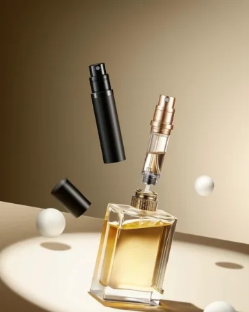 Refillable Portable Mini Perfume Atomizer for Travel 5ml Luxury Empty Leakproof Pump Perfume Spray bottle Atomizer for Man and Woman (Y-Champaign Gold) - product information 3