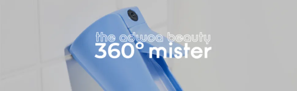 adwoa beauty Blue Custom Continuous Ultra Fine Mist Spray Bottle Multi-Tasking for Hair Skin Home Pet Care and more Refillable and Reusable 5oz. - mister