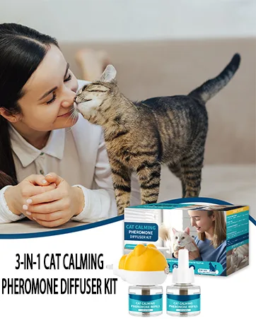 VICSOM Cat Calming Diffuser Kit Cat Pheromones Calming Diffuser for Cat 6-in-1 Cat Calm Plug in Kit with 2 Diffuser + 4 Refill 120 Days Anti Anxiety Relief Stress Effect 2 diffuser+4 refills - calming