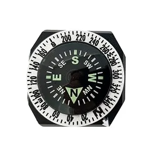 Sun Company GoCompass - Micro Orienteering Wrist Compass | Watch Band or Paracord Bracelet Compasses with Rotating Bezel - Compass