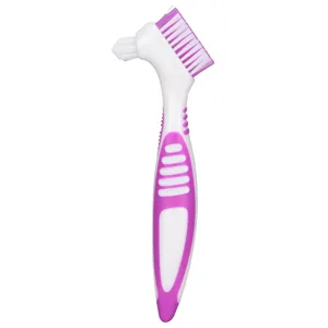 Denture Cleaning Brush Dual Head Denture Toothbrush Denture Brushes False Teeth Cleaning Brus Double Sided Portable Denture Toothbrush for Partial and Full Dentures - 1411220025011-2