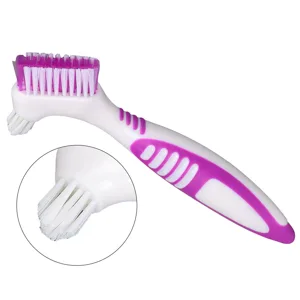 Denture Cleaning Brush Dual Head Denture Toothbrush Denture Brushes False Teeth Cleaning Brus Double Sided Portable Denture Toothbrush for Partial and Full Dentures - 1411220025011-3
