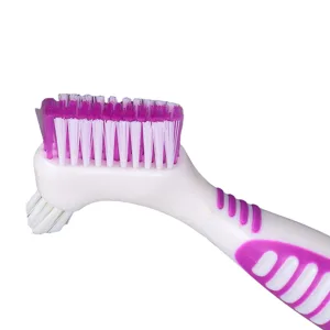 Denture Cleaning Brush Dual Head Denture Toothbrush Denture Brushes False Teeth Cleaning Brus Double Sided Portable Denture Toothbrush for Partial and Full Dentures - 1411220025011-3