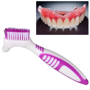 Denture Cleaning Brush Dual Head Denture Toothbrush Denture Brushes False Teeth Cleaning Brus Double Sided Portable Denture Toothbrush for Partial and Full Dentures - product information 16