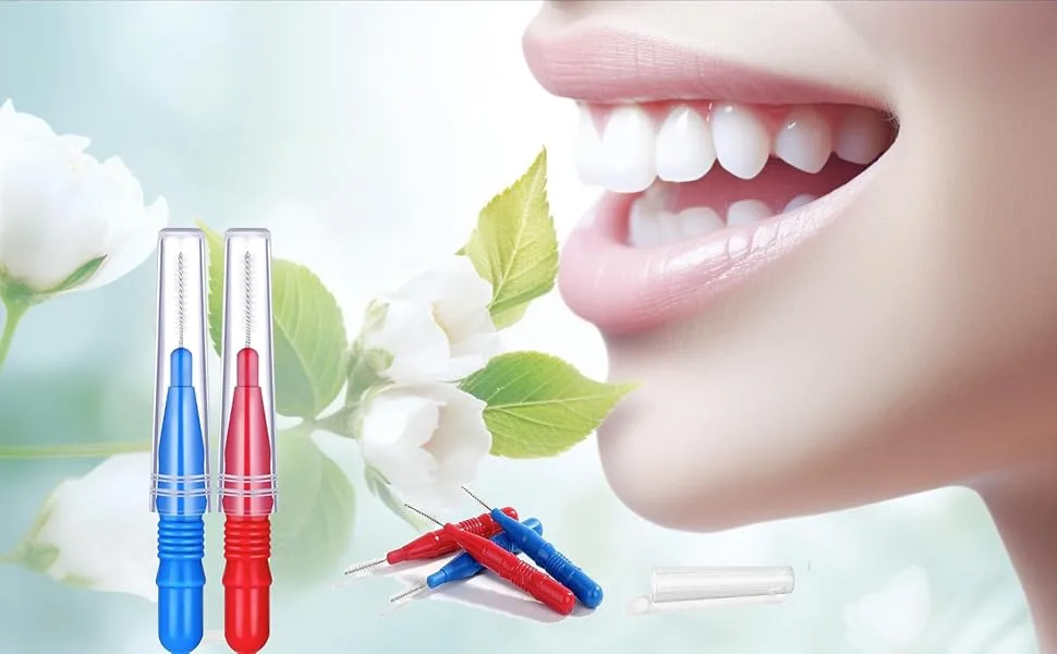Gum Brushes go Between Teeth Tight Interdental Slim Brushes with 360 Angled Soft Bristles Brace Floss Cleaner Cleaning Tools 2 Size - dental flosser brushes