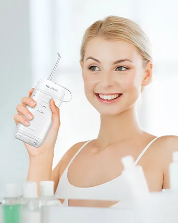 Portable Travel Water Flosser for Teeth Cleaning with 3 Flossing Tips Orthodontics and Braces Dental Care - Daily Use