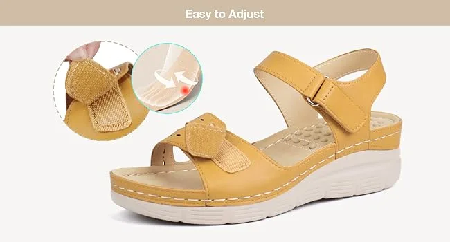 Ortho+rest Women Comfortable Walking Sandals Orthotic Arch Support Dress Sandals 8 Black - Sandals