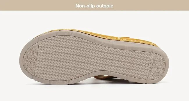 Ortho+rest Women Comfortable Walking Sandals Orthotic Arch Support Dress Sandals 8 Black - Sandals