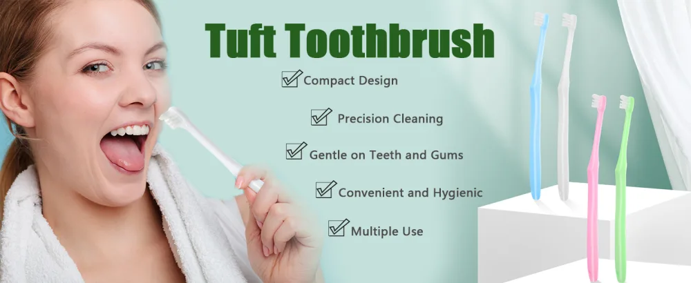 4 Pieces Tuft Toothbrush Tiny Small Head End Tuft Toothbrush Orthodontic Soft Trim Wisdom Toothbrush Single Compact Interdental Interspace Brush - tuft toothbrush