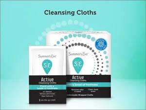 Summer's Eve Active Freshening Spray, Absorbs Moisture, 2 oz - Cleansing Cloths