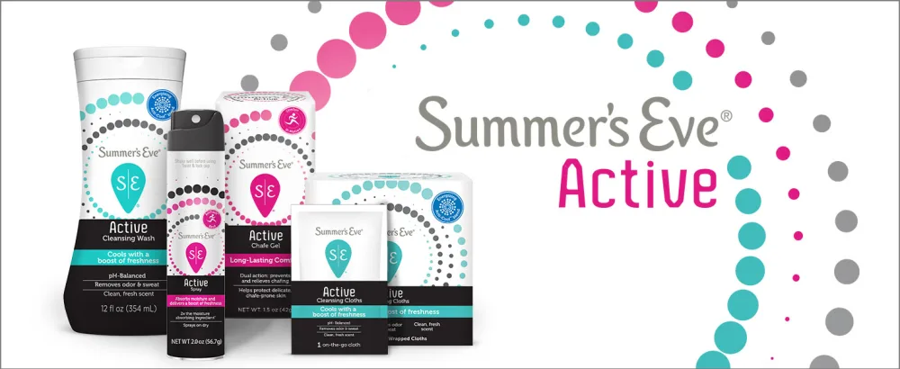 Summer's Eve Active Freshening Spray, Absorbs Moisture, 2 oz - Summer