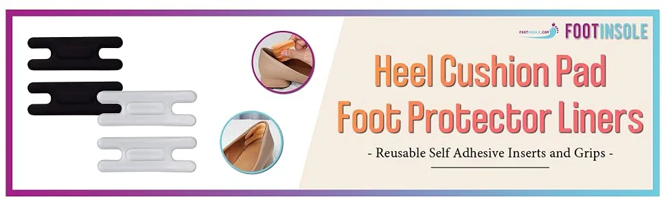 Heel Cushion Pads Reusable Self Adhesive Inserts and Grips Foot Protector Liners (Beige) - Heel Cushion Pads, Reusable Self Adhesive Inserts and Grips, Foot Protector Liners