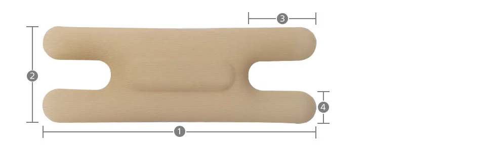 Heel Cushion Pads Reusable Self Adhesive Inserts and Grips Foot Protector Liners (Beige) - Product size