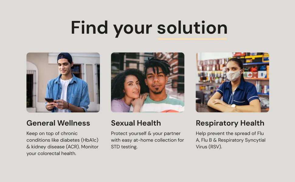 At-Home STD Test for Chlamydia Gonorrhea and Trichomoniasis - Tests for 3 Most Common STDs - STD Testing Kit - Free Follow Up Care & Fast Lab Results - Simple Healthkit