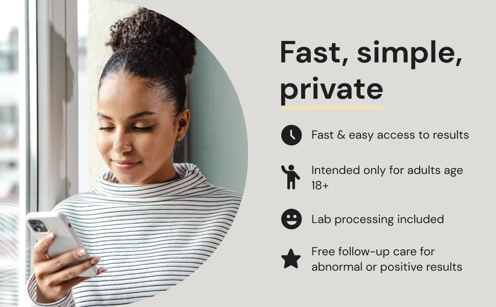 At-Home STD Test for Chlamydia Gonorrhea and Trichomoniasis - Tests for 3 Most Common STDs - STD Testing Kit - Free Follow Up Care & Fast Lab Results - Simple Helathkit