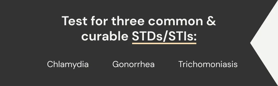 At-Home STD Test for Chlamydia Gonorrhea and Trichomoniasis - Tests for 3 Most Common STDs - STD Testing Kit - Free Follow Up Care & Fast Lab Results - Simple Helathkit