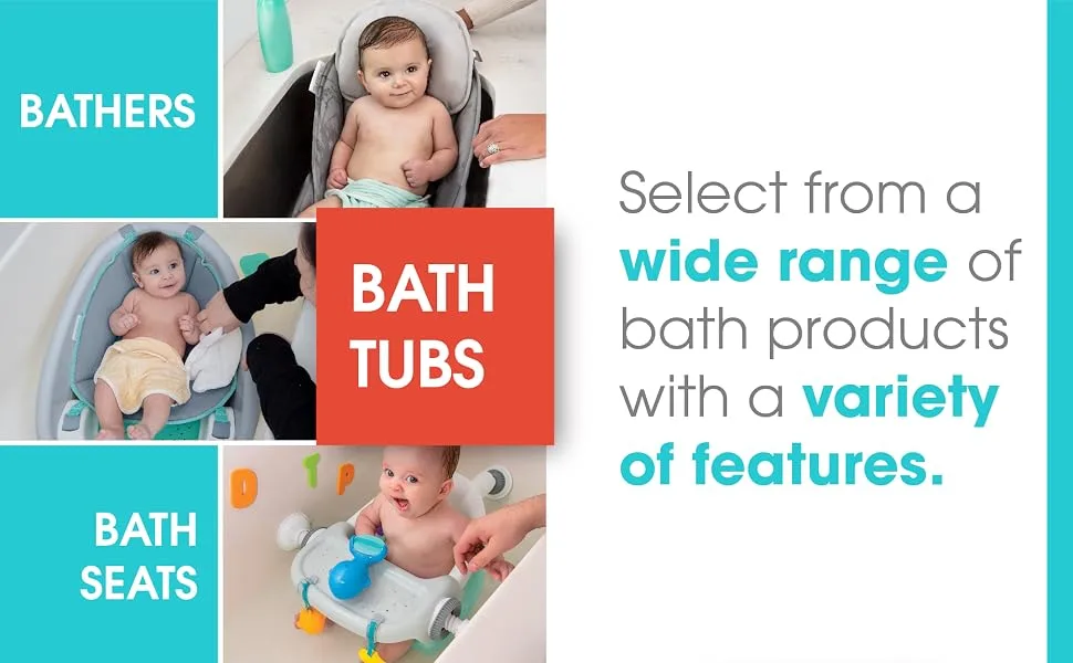 Summer Bath Sling with Warming Wings (Teal) - Bath Support for Use in The Sink or Adult Tub - bath tubs