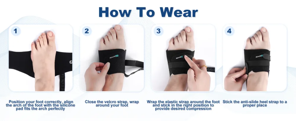 Arch Support Inserts Braces for Plantar Fasciitis Relief Upgraded Arch Support Compression Bands Orthotics Arch Sleeves with Gel Pad for Feet Flat Fallen & High Arches Foot Arch Support One Size - arch support bands for high arches
