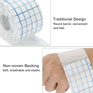 1 Roll Breathable Tape Adhesive Wound Dressing Fixation Bandage for Fixing Plaster Gauze Pad Needle Catheter - Non Woven (5cm*10m) - JM13228-01-2