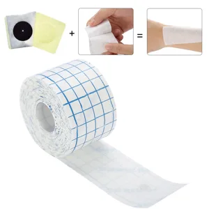 1 Roll Breathable Tape Adhesive Wound Dressing Fixation Bandage for Fixing Plaster Gauze Pad Needle Catheter - Non Woven (5cm*10m) - JM13228-01-3